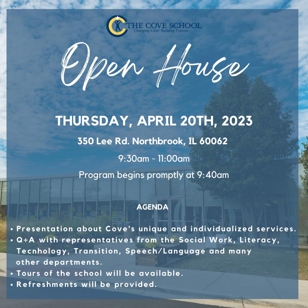 Register for the next Open House at Cove School